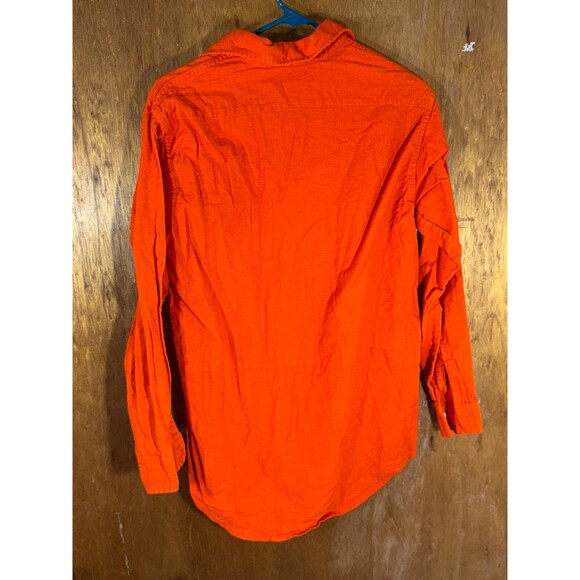 Vintage Big Mac JC‎ Penneys Flannel Collar Button Up Orange USA Medium 15-15.5 - Picture 6 of 9
